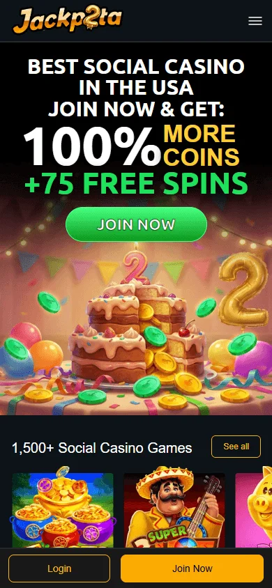 Slots Jackpot Casino mobile home screen